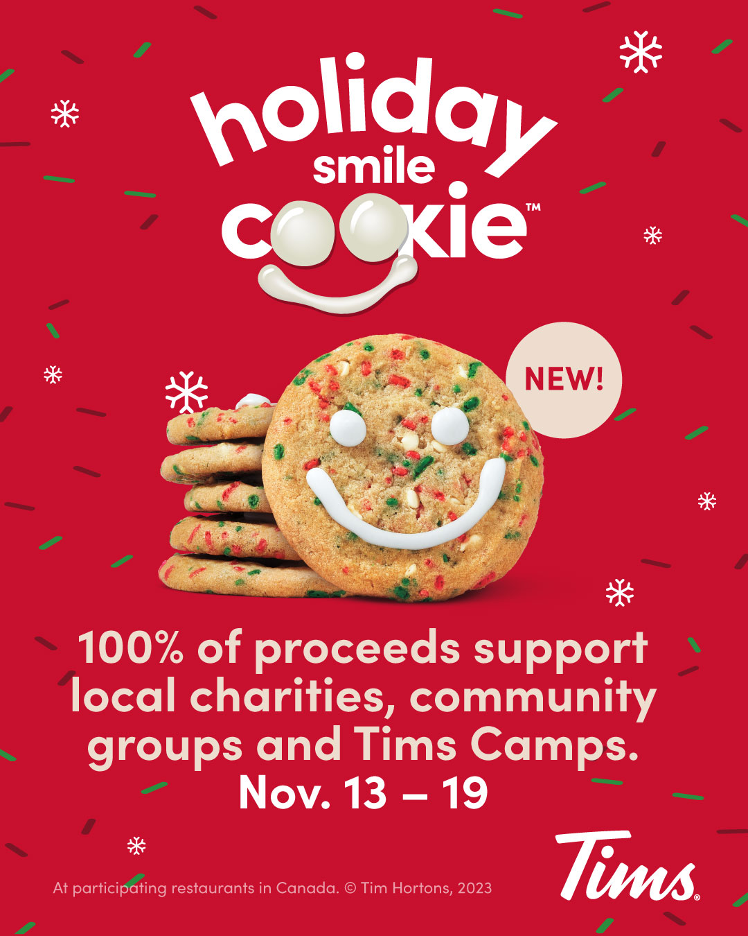 Tim Hortons Holiday Smile Cookies Supporting Bradford Food Bank